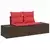 vidaXL vidaXL Vrtna sedežna garnitura 6 pcs Rjava in rdeča 100 x 55 x 73 cm, (5000020751)
