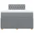 Vidaxl Boxspring postelja z vzmetnico svetlo siva 120x190 cm blago