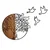 Wallity Zidna dekoracija Tree And Birds 2, Crna