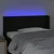 Vidaxl LED posteljno vzglavje črno 103x16x78/88 cm blago