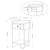 Hanah Home Noćni ormarić Sirius 32x61x30cm Krem
