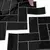 Pločica riblja kost 10 pcs Crna 30 x 30 cm Poliuretan i PET
