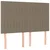 Vidaxl LED posteljno vzglavje taupe 144x5x118/128 cm blago
