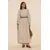 Trendyol Modest Ženska haljina Tctss26Eb00035, Bež