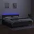 vidaXL Box spring postelja z vzmetnico LED temno siva 160x200 cm blago