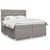 Vidaxl Box spring postelja z vzmetnico taupe 200x200 cm blago