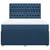 Vidaxl Box spring postelja z vzmetnico modra 140x200 cm blago