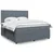 Vidaxl Box spring postelja z vzmetnico temno siva 180x200 cm žamet