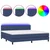 Krevet box spring s madracem LED plavi 200x200 cm od tkanine