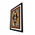 WallXpert uramljena MDF slika 3752HALCT-004, Noć veštica, kostur u ukrašenom ovalnom ramu na prugastoj pozadini, 37 x 52 cm