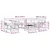 Set vanjskih sofa 8 pcs Bijela i svjetlosiva 79 x 79 x 37 cm