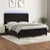 Vidaxl Box spring postelja z vzmetnico LED črna 180x200 cm žamet