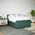 Vidaxl Box spring postelja z vzmetnico temno zelen 140x190 cm žamet