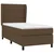 Vidaxl Box spring postelja z vzmetnico temno rjava 80x200 cm blago
