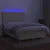 Vidaxl Box spring postelja z vzmetnico LED krem 140x190 cm blago