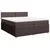 Vidaxl Box spring postelja z vzmetnico temno rjav 200x200 cm blago