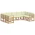 Set vanjskih sofa s jastukom 9 pcs Bijela i krem