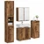 Set namještaja za kupaonicu 4 pcs Staro drvo Konstruirano drvo