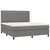 Vidaxl Box spring postelja z vzmetnico LED temno siva 160x200 cm blago