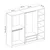 Hanah Home Garderober Kale-7499, 225x190x52 cm, Braon