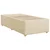 Krevet s oprugama i madracem krem 90 x 190 cm od tkanine