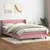 Vidaxl Box spring postelja z vzmetnico roza 160x210 cm žamet