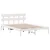 vidaXL Posteljni okvir s headboardom Bela 150x200 cm iz trdega lesa bor