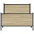Vidaxl Kovinski posteljni okvir brez vzmetnice sonoma hrast 107x203 cm