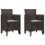 Vrtna stolica 2 pcs Smeđa 53 x 49 x 85 cm Polipropilen