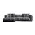 ATELIER DEL SOFA Ugaona garnitura N Line Left Dark Grey