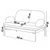 Atelier del Sofa Dvosed Aster, 140 x 80 x 53 cm, Beli