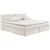 MID.YOU POSTELJA BOXSPRING 200 cm  x 240 cm , tekstil, leseni material krem barve