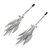 Rimba Bondage Play Nipple Clamps with Feathers Silver
