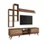 Hanah Home Set Tv komoda i zidna polica M16-262, Boje oraha