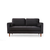 Atelier del Sofa Dvosed Rome 90x70x175cm Crno-Hrast