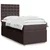 vidaXL vidaXL Box spring postelja z vzmetnico temno rjava 80x200 cm blago, (21310574)