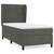 vidaXL Box spring postelja z vzmetnico temno siv 90x190 cm žamet