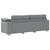 Sofa za 3 osobe Svjetlosiva 220 cm tkanina