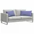 Jastučići za sofu 2 pcs Traper plava 80 x 40 cm tkanina