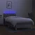 Vidaxl Box spring postelja z vzmetnico LED sv. siva 100x200 cm blago