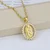 Ogrlica Medaljon Djevica Marija - Zlatna / Ružičasta KP38856