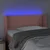 Vidaxl LED posteljno vzglavje roza 103x16x78/88 cm žamet