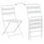 Vidaxl Vrtnik Bistro Set 3 szt. Bela Jeklo