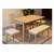 HANAH HOME Vina Mini 03 1005 Oak Cream Produžni set trpezarijskih stolova i stolica (6 komada))