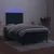 Krevet box spring s madracem LED tamnozeleni 120x200 cm baršun