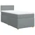 Box spring postelja z vzmetnico svetlo siva 80x200 cm blago
