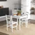 Homestar Jedilna garnitura 3-delna 75x75x73 cm bela