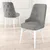 HANAH HOME Set 4 stolice Pare Grey White