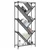 Regal za knjige siva boja hrasta 79x30x180 cm od drva i metala