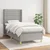 Vidaxl Box spring postelja z vzmetnico svetlo siva 90x200 cm blago